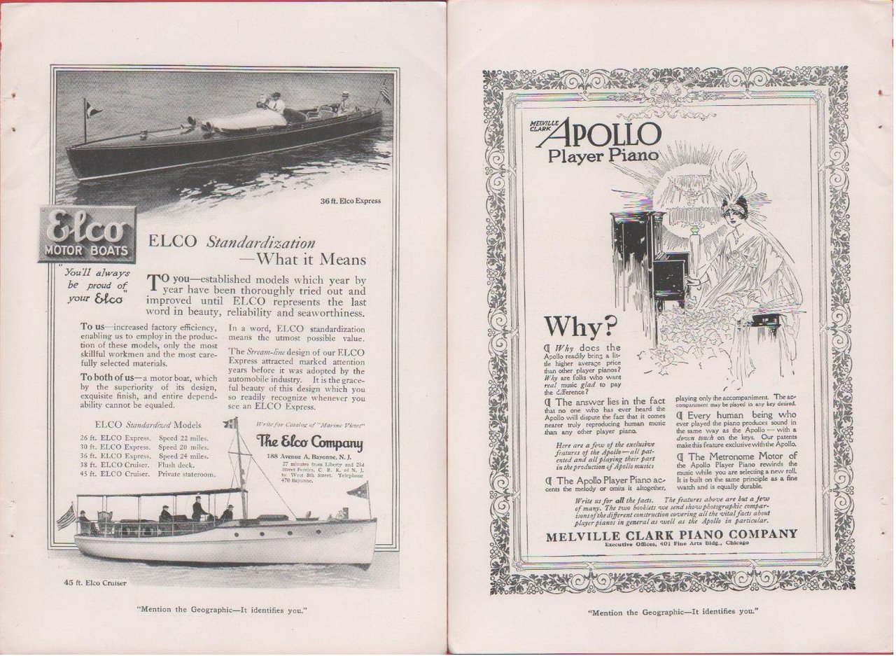 The Elco Company.Bayonne/Melville Clark Piano Co. Chicago. Pubblicità 1914