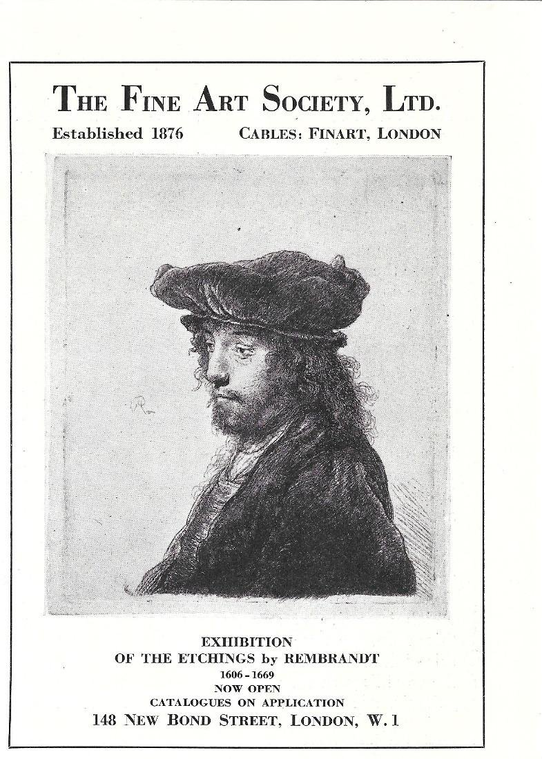 The fine art society Ltd. London. Exhibitionof the etchings by …