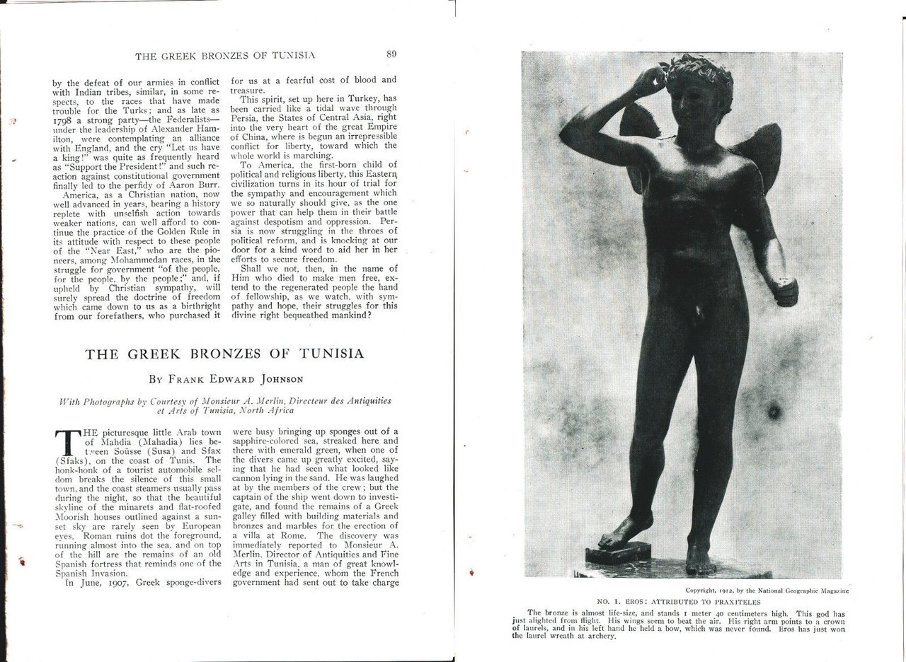 The greek bronzes of Tunisia - F.E. Johnson. Da National …