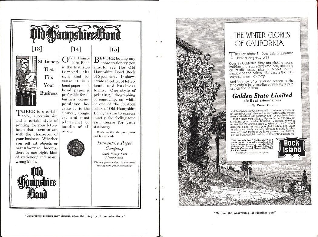 The Old Hampshire Bond / Golden State Limited - Pubblcità …