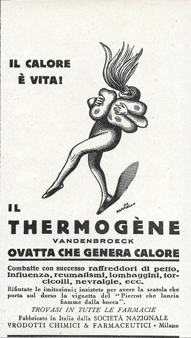 Thermogene. Il calore è vita. Advertising 1934