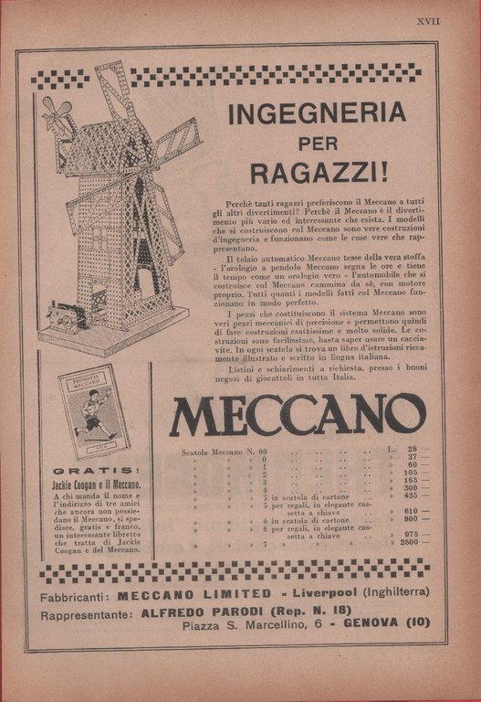 Thermogène / Meccano. Advertising 1926