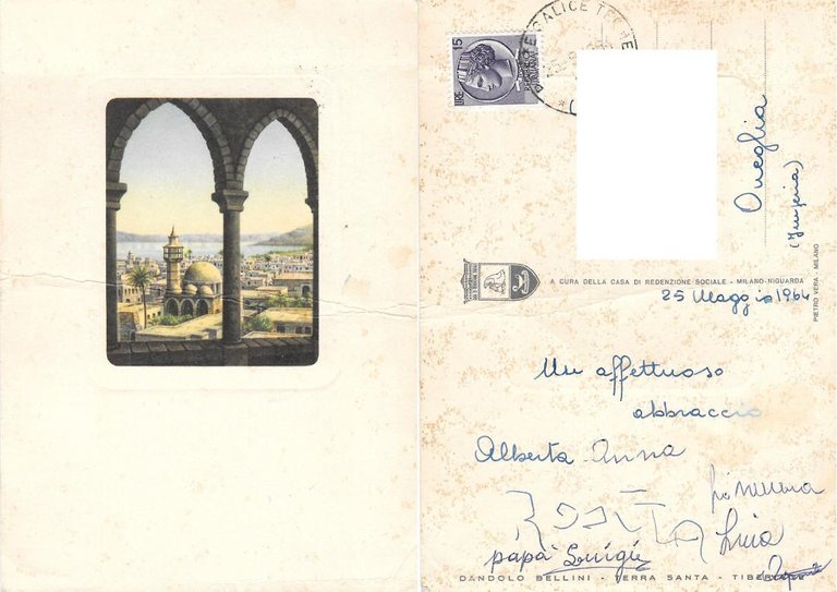 Tiberiade. Opera di Dandolo Bellini. Viaggiata 1964