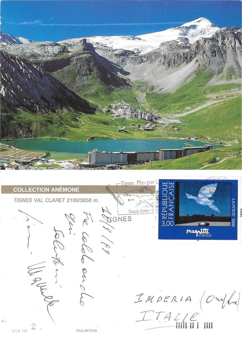 Tignes Val Claret. Viaggiata 1998