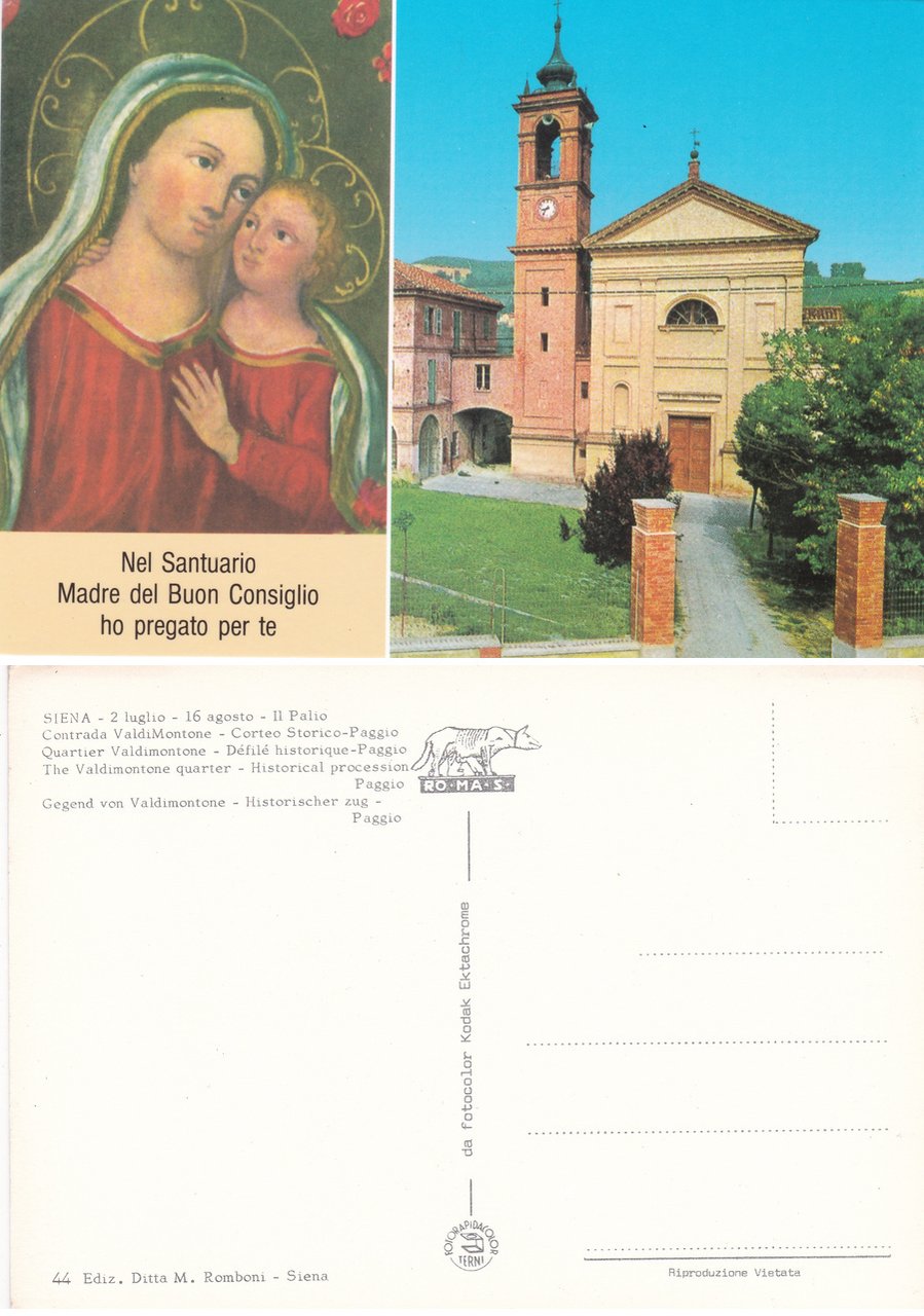 Tinella (CN). Santuario della Madre del Buon Consiglio. Non viaggiata