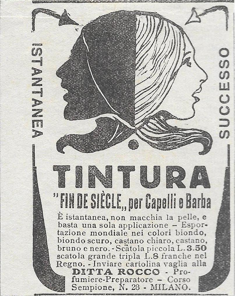 Tintura Fin de siecle per capelli e barba. Advertising 1912 | Immagine principale
