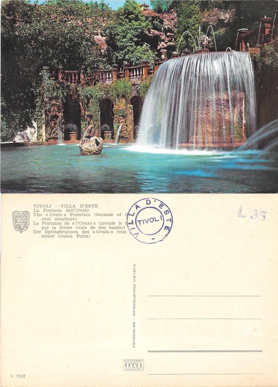 Tivoli. Villa d'Este. La Fontana dell'Ovato. Non viaggiata