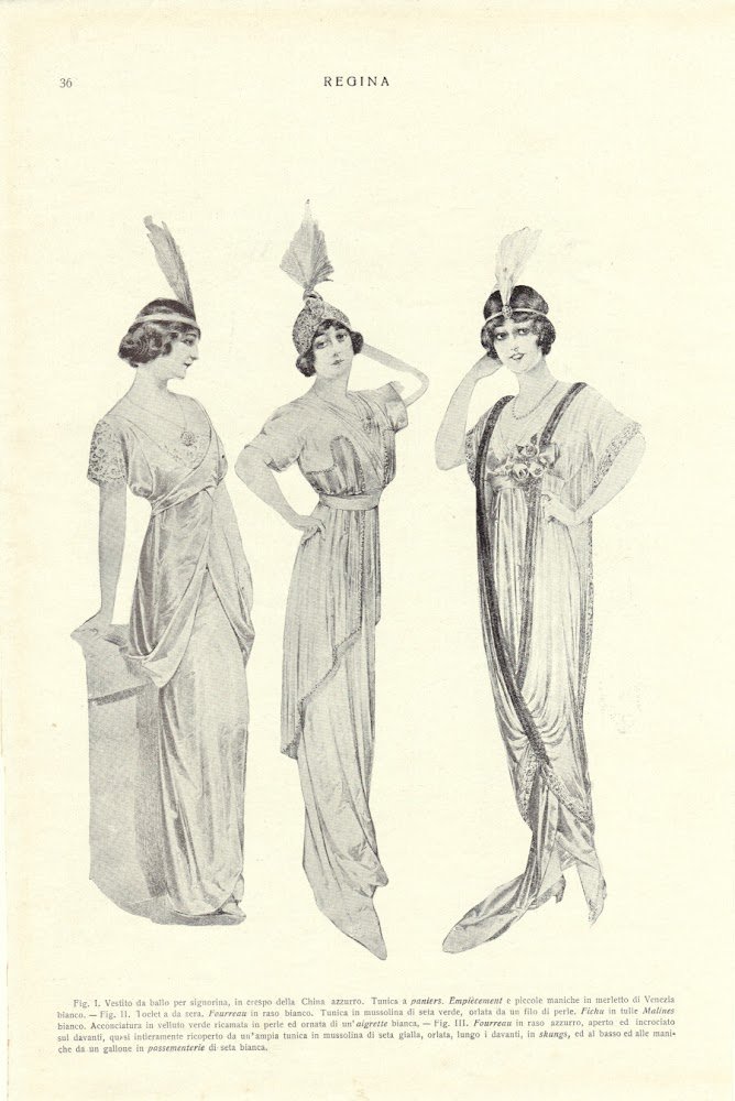 Toelette da ballo; da sera; Fourreau/Da ballo; da pranzo; da …