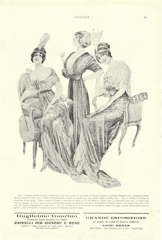 Toelette da ballo; da sera; Fourreau/Da ballo; da pranzo; da …