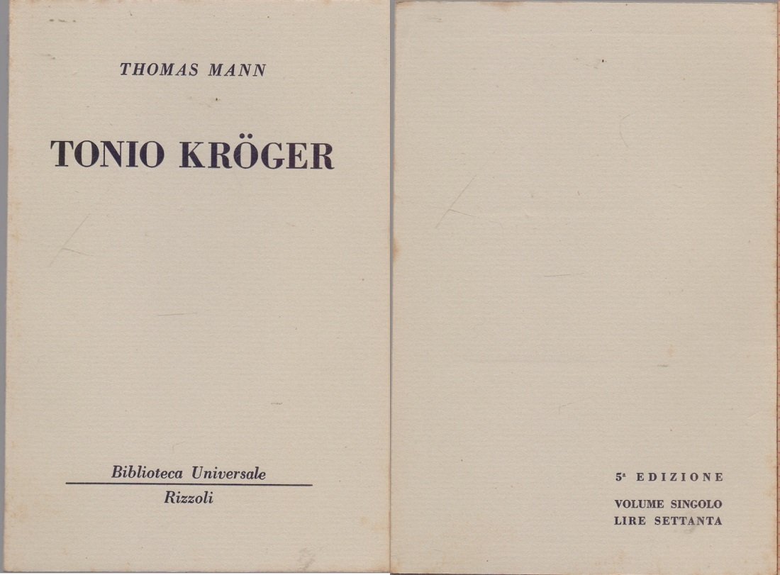 Tonio Kroger ( 686 B.U.R.) - Thomas Mann
