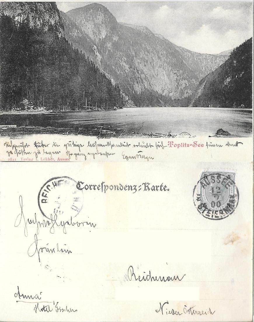 Toplitz See. Viaggiata 1900