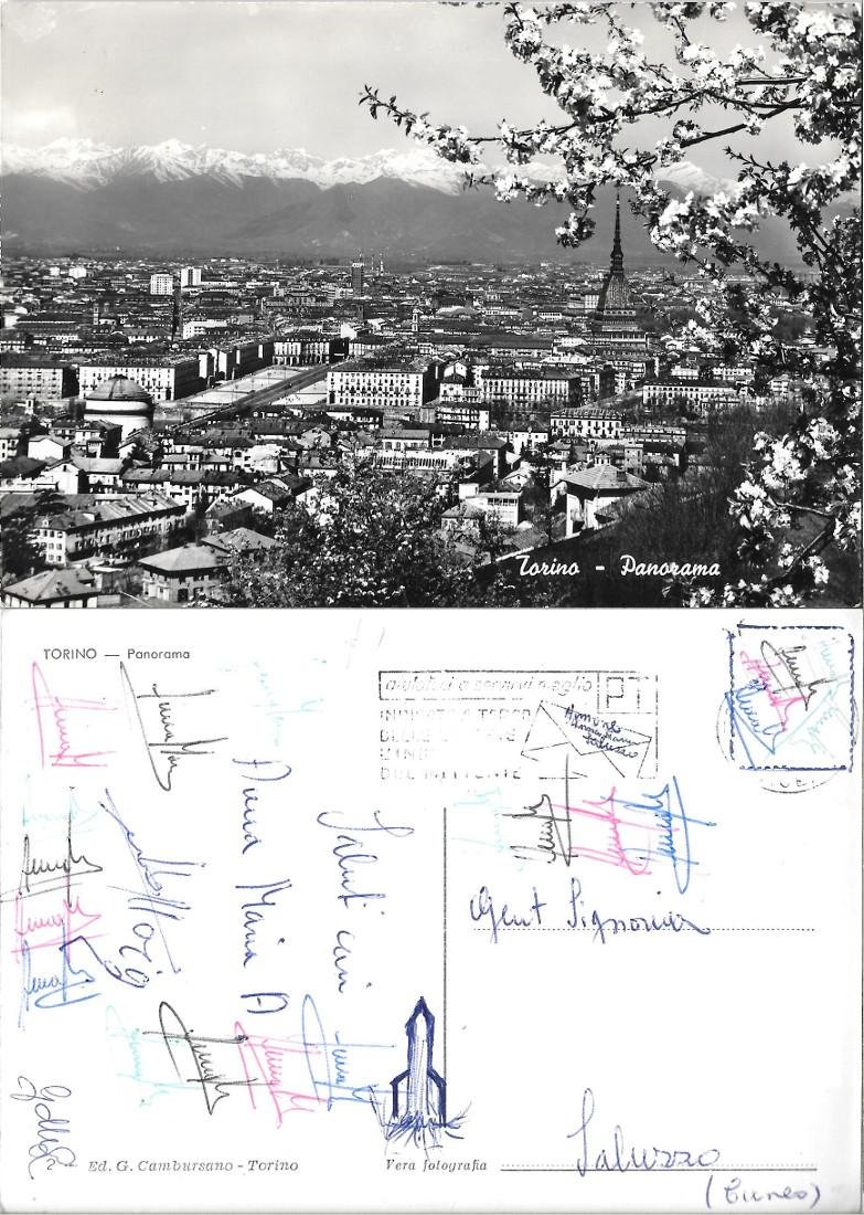 Torino. Panorama. Viaggiata