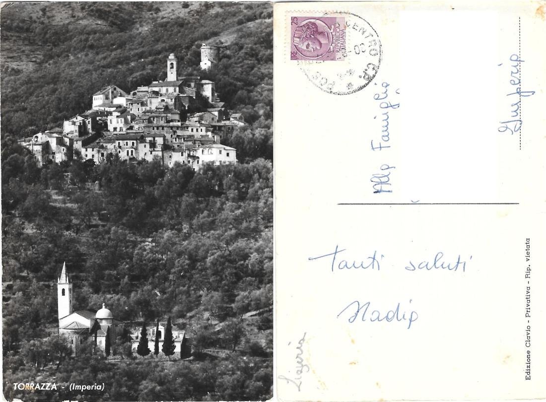 Torrazza (IM). Viaggiata 1970