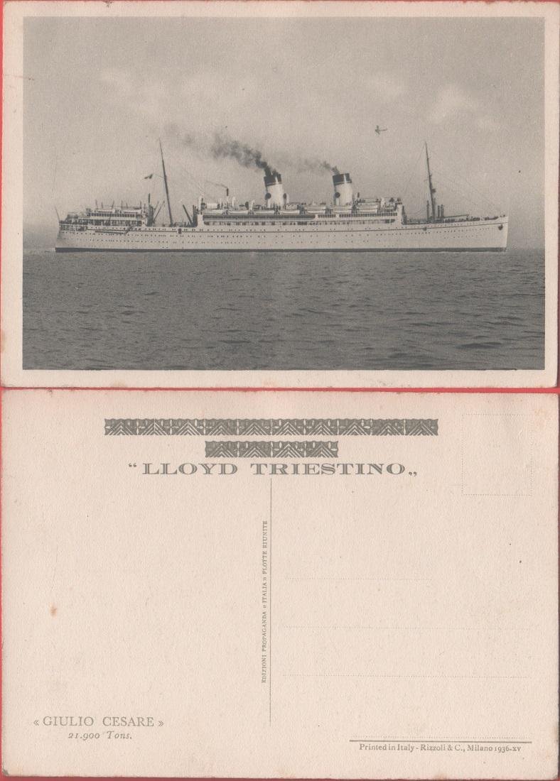Transatlantico Giulio Cesare. Lloyd Triestino. Stampa 1936