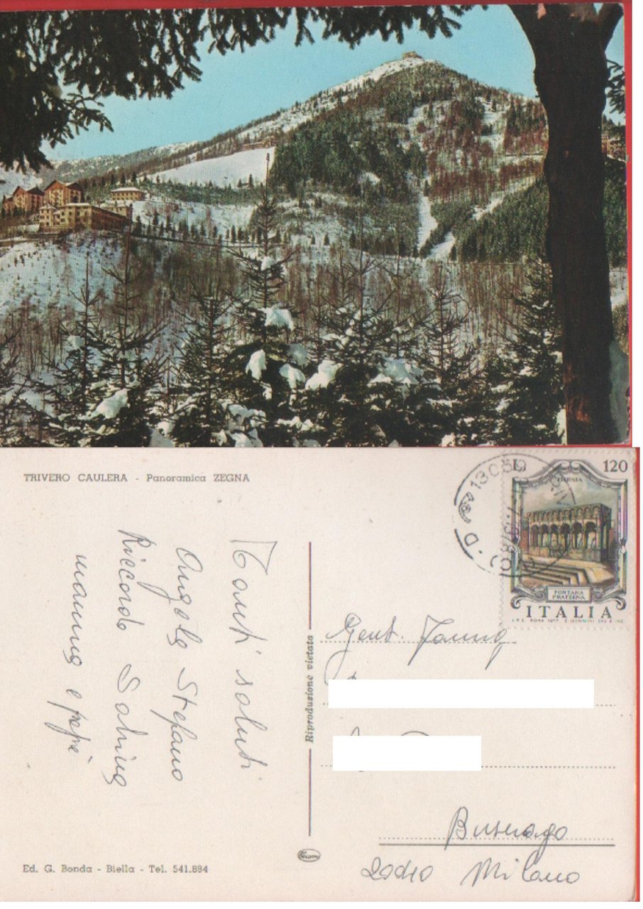 Trivero Caulera. Panoramica Zegna. Viaggiata