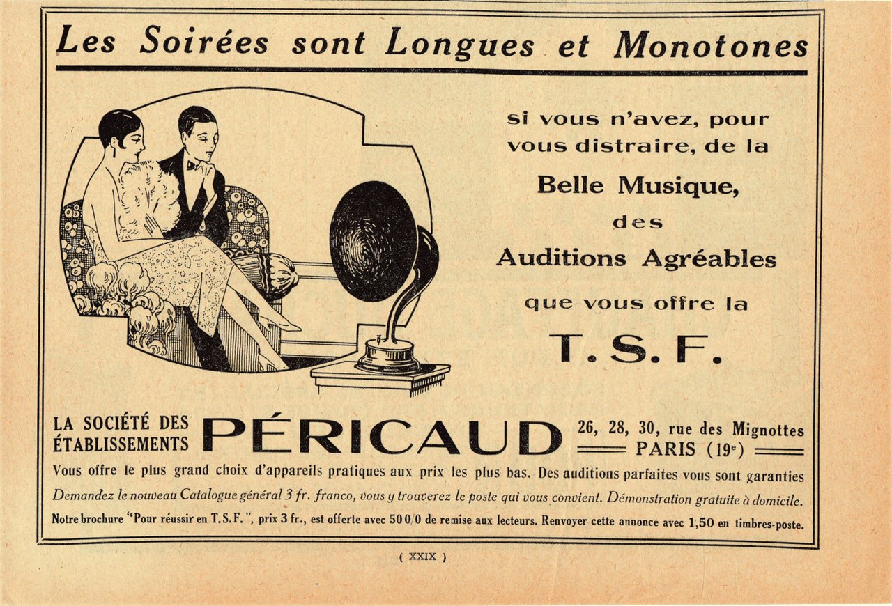 TSF Pericaud. Advertising 1926