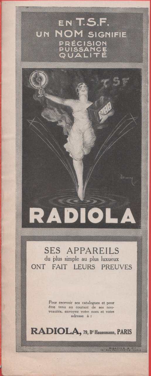 TSF Radiola. Advertising 1926