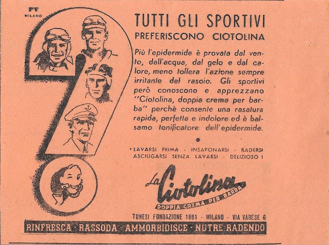 Tutti gli sportivi preferiscono La Ciotolina, doppia crema da barba. … | Immagine principale