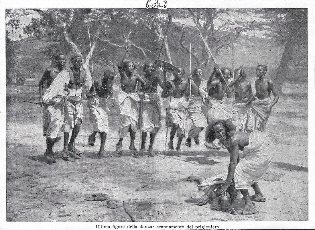 Ultima figura della danza"Bororama-Boromsi", scannamento del prigioniero. Stampa 1912