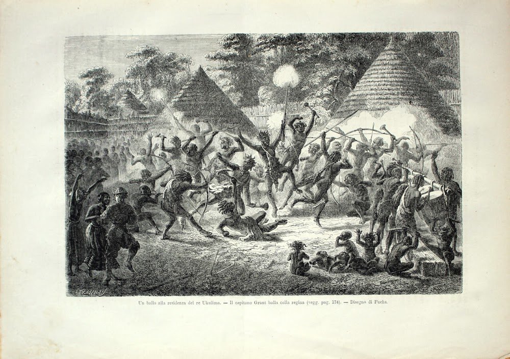 Un ballo alla residenza del re Ukulima. Il cap. Grant …