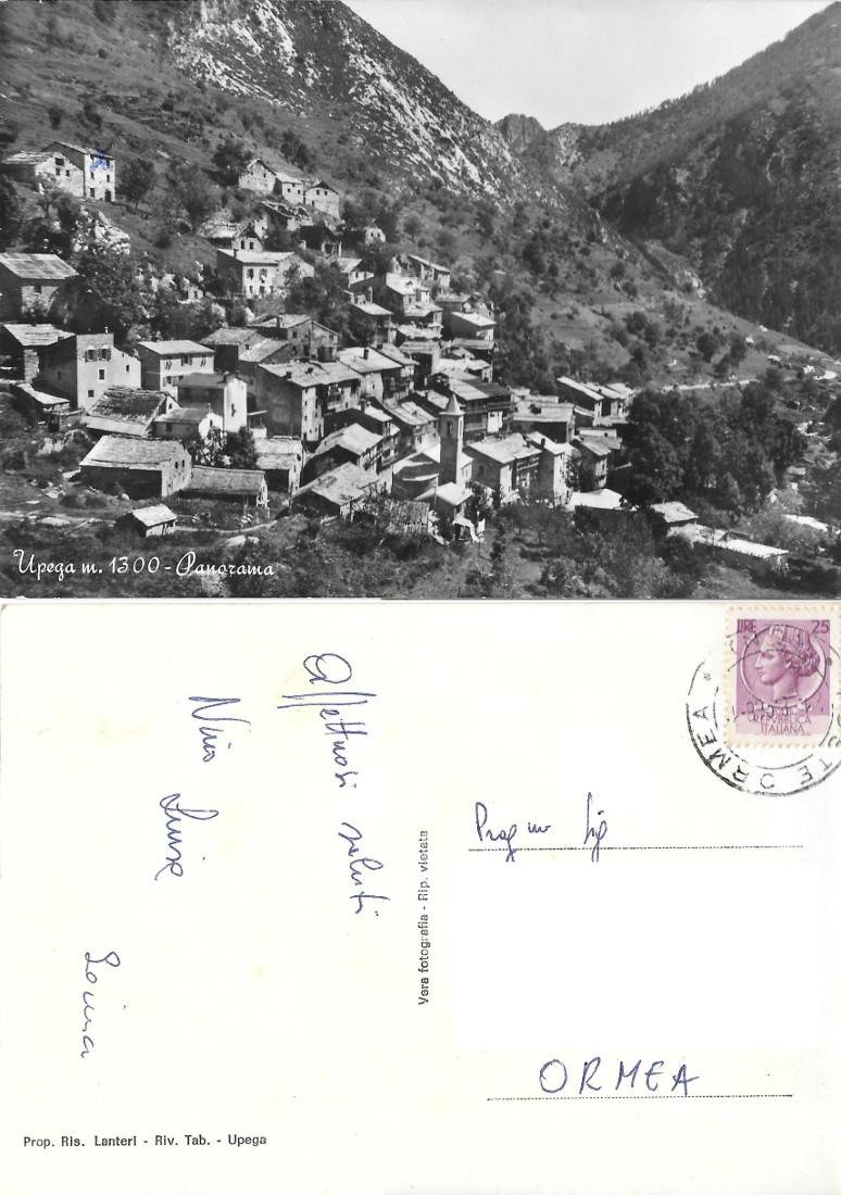 Upega (CN). Panorama. Viaggiata 1968