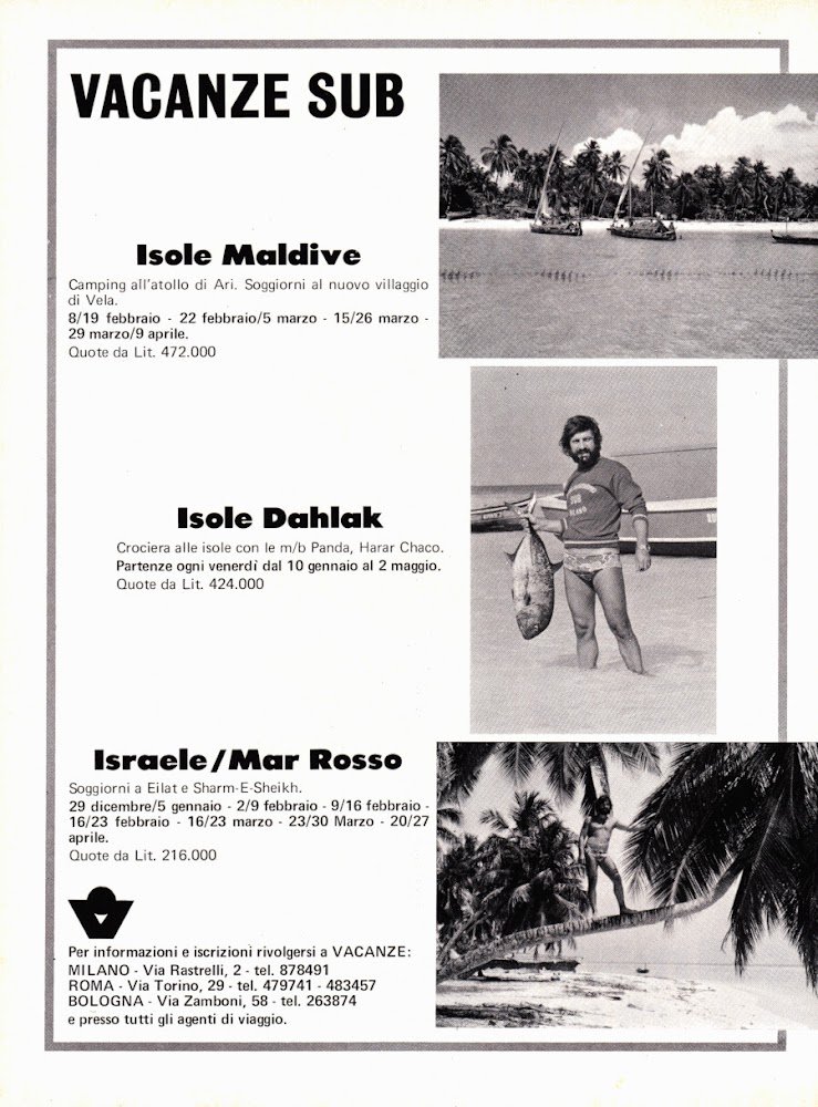Vacanze sub. Advertising 1974