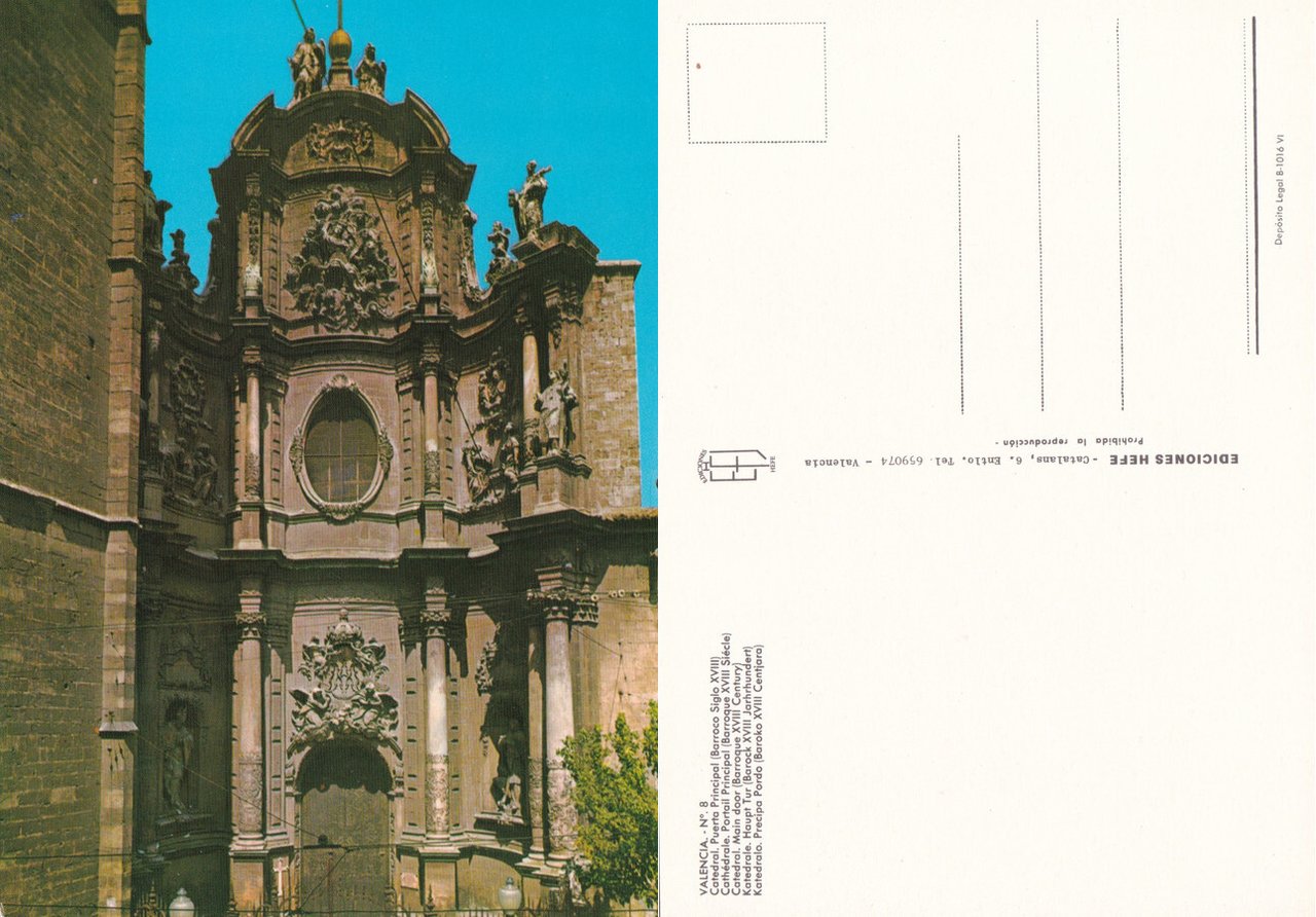 Valencia. Catedral. Puerta principal. Non viaggiata
