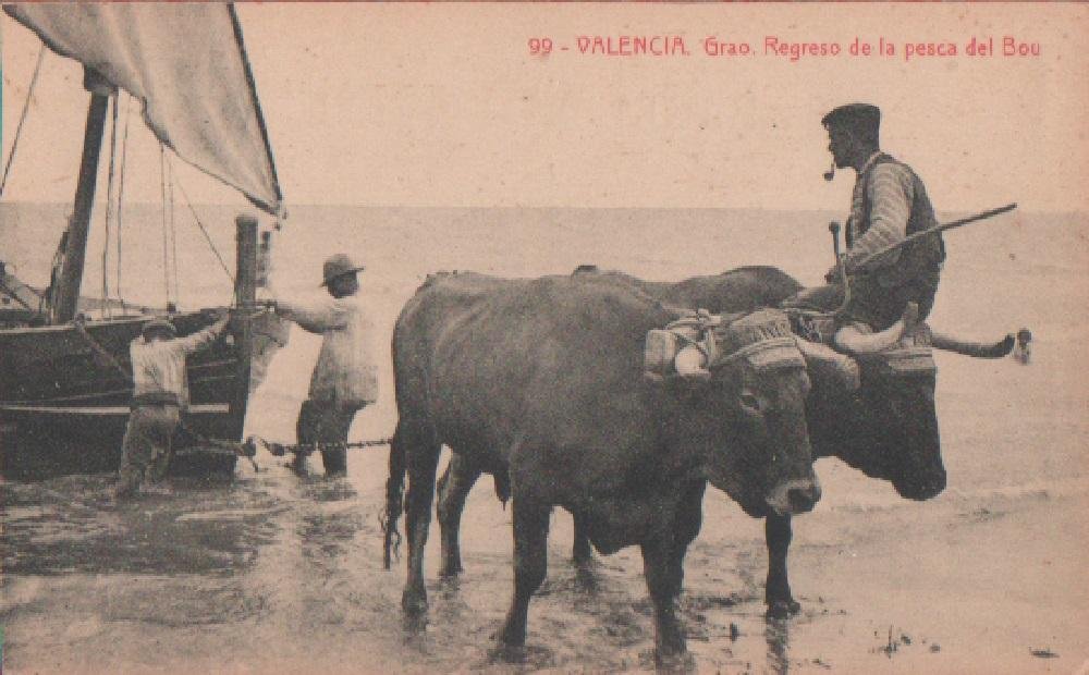 Valencia. Grao. Regreso de la pesca del Bou. Non viaggiata