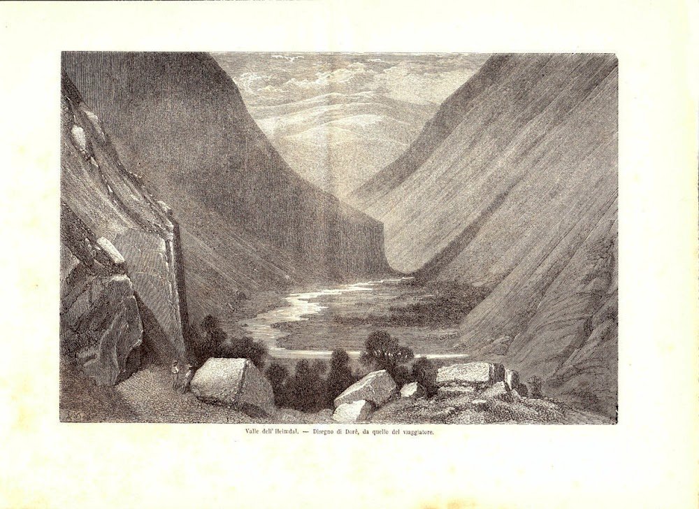 Valle dell'Heimdal (Norvegia). Stampa 1863