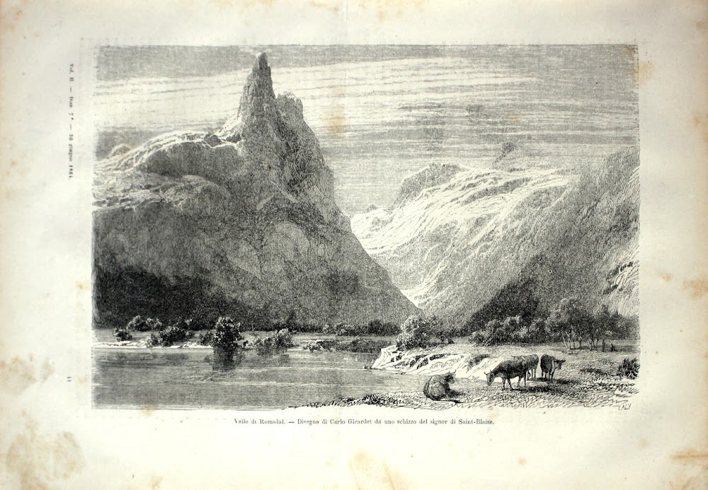 Valle di Romsdal (Norvegia). Stampa 1864