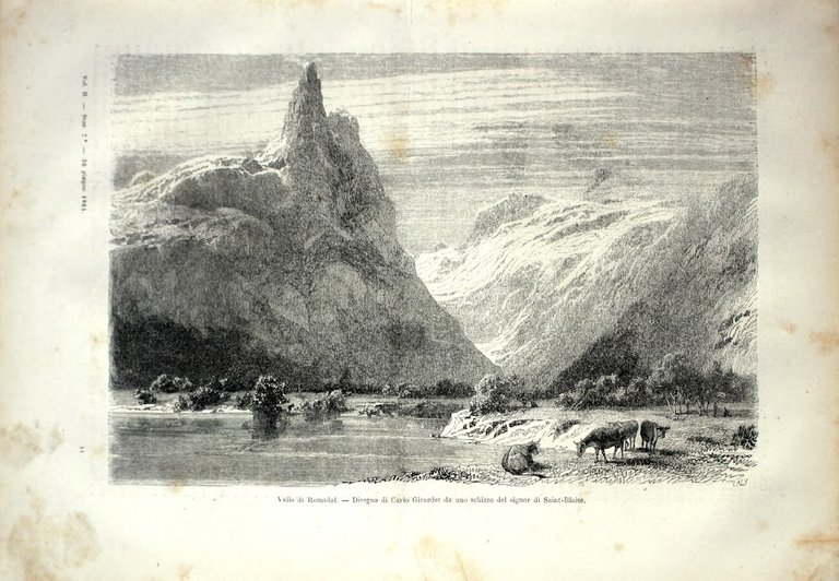 Valle di Romsdal (Norvegia). Stampa 1864