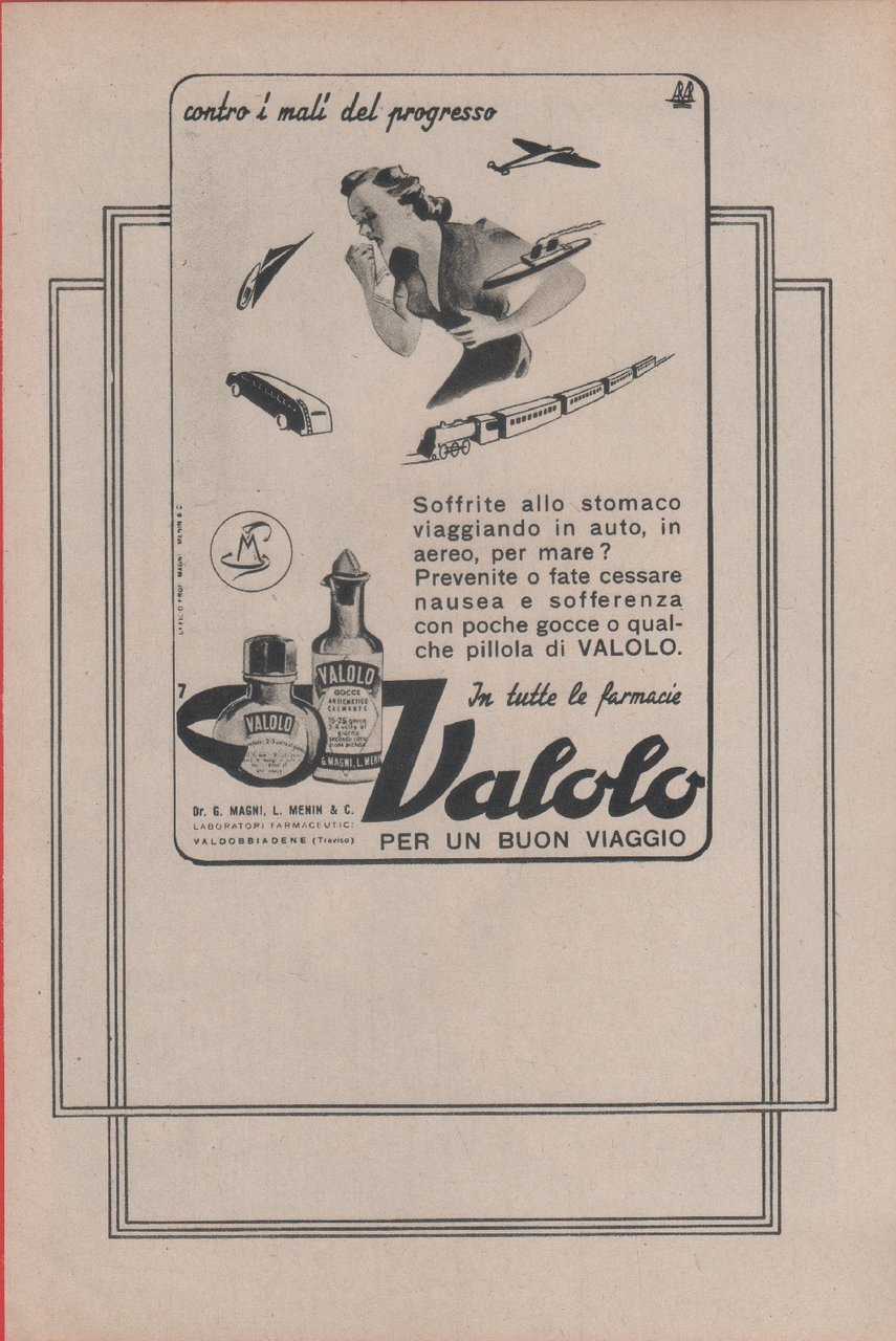 Valolo per un buon viaggio. Advertising 1948