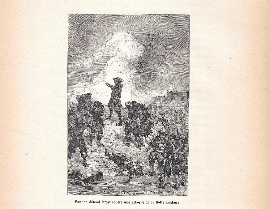 Vauban defend Brest contre une attaque anglaise. Stampa 1888