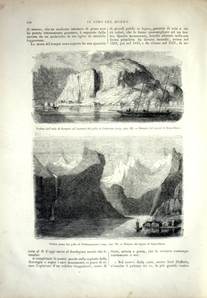 Veduta dell'isola di Kragero; Veduta presa dal golfo di Veblunsgnosset. …