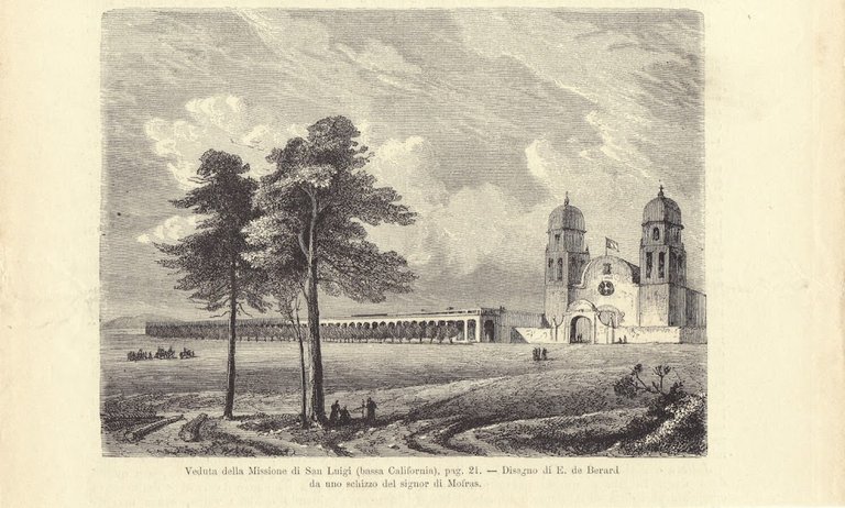 Veduta della Missione di San Luigi (Bassa California). Illustrazione 1864