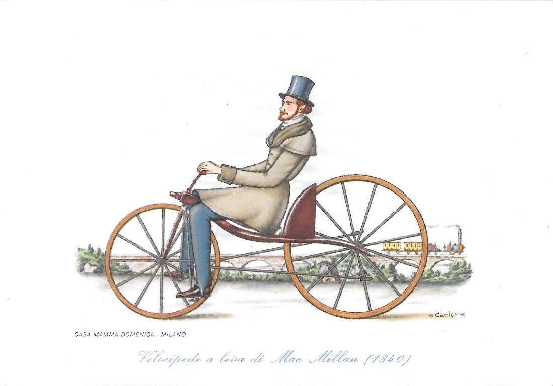 Velocipede a leva Mac Millan 1840. Non viaggiata