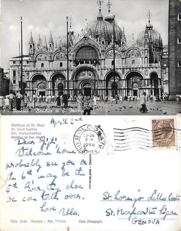 Venezia. Basilica di S. Marco. Viaggiata 1955