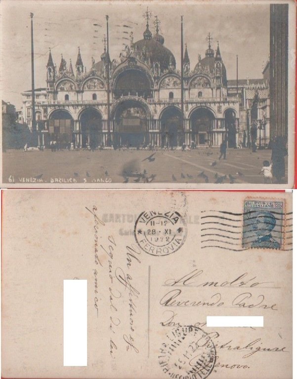 Venezia. Basilica S. Marco. Viaggiata 1922
