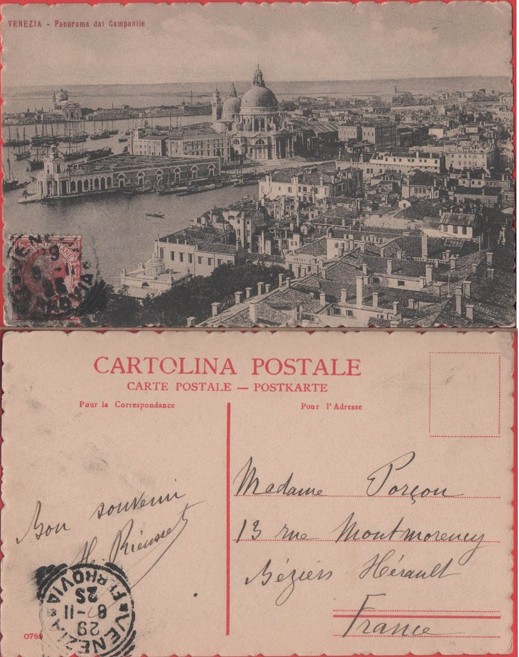 Venezia. Panorama dal Campanile. Viaggiata 1911