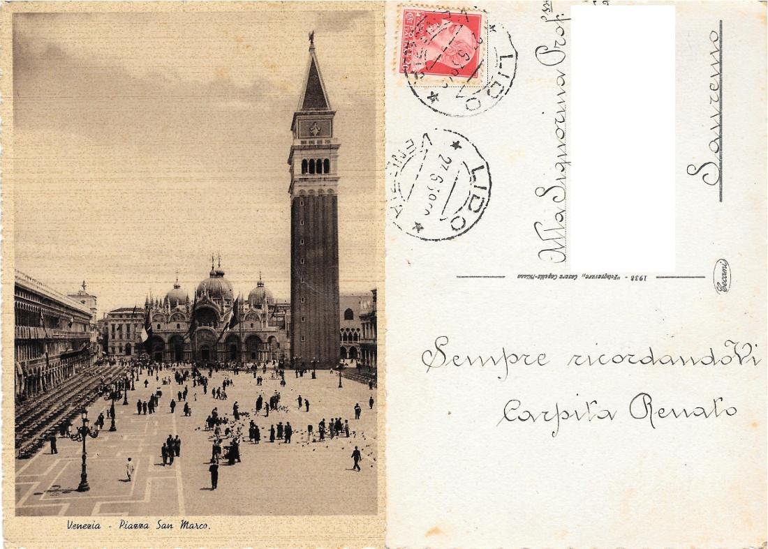 Venezia. Piazza San Marco. Viaggiata 1939
