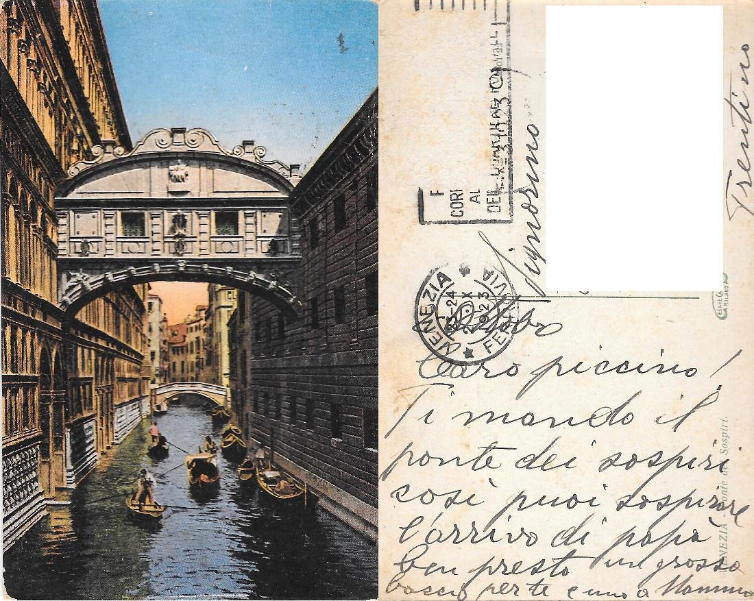 Venezia. Ponte dei Sospiri. Viaggiata 1923