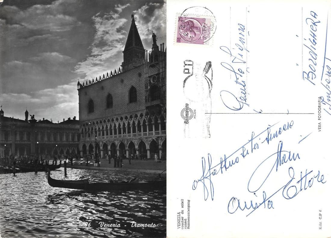 Venezia. Tramonto Viaggiata 1970