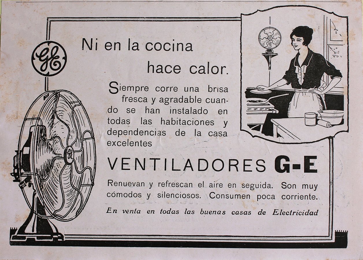 Ventiladores GE - Advertising 1922