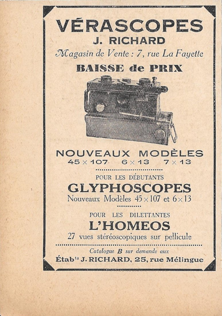 Vérascopes J.Richard / Omnium Photo, motocamera Pathé Baby - Advertising …