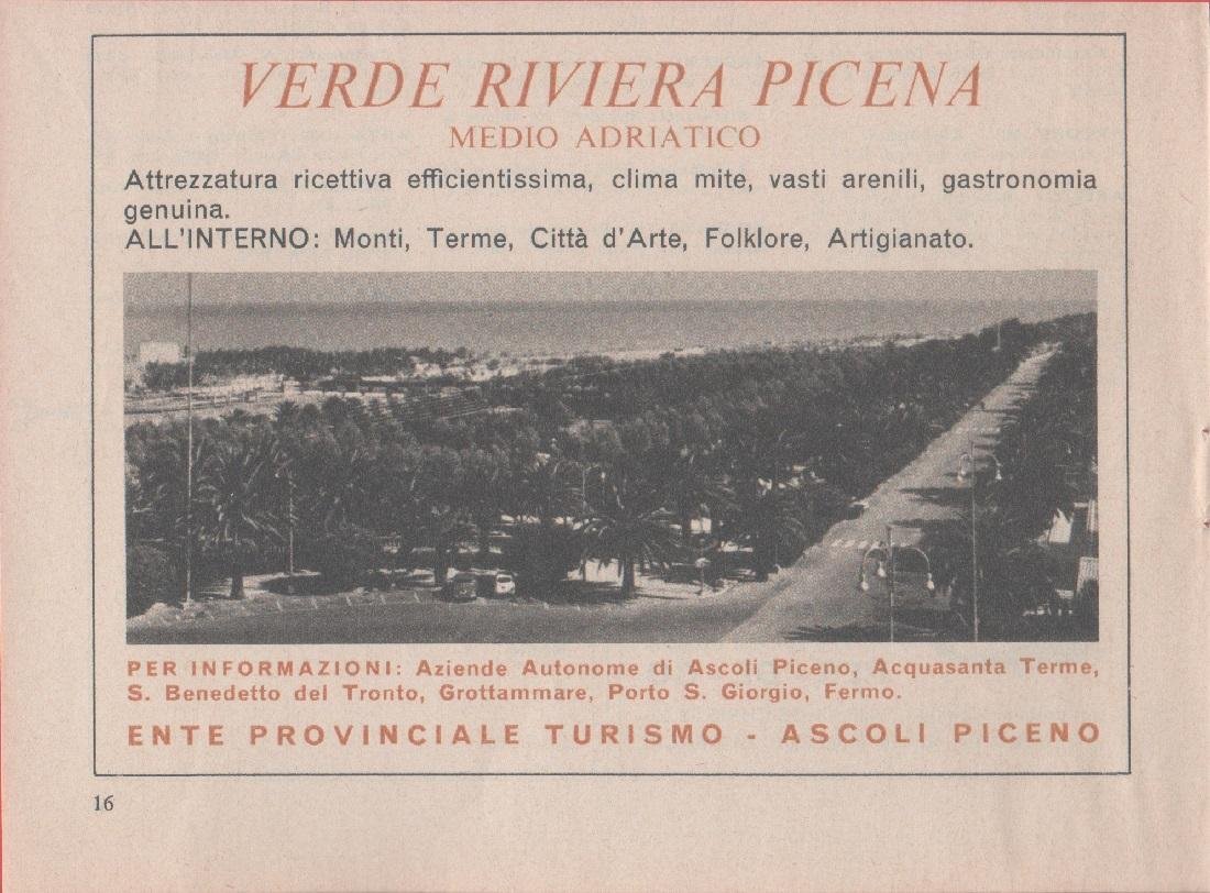 Verde Riviera Picena. Pubblicità 1970