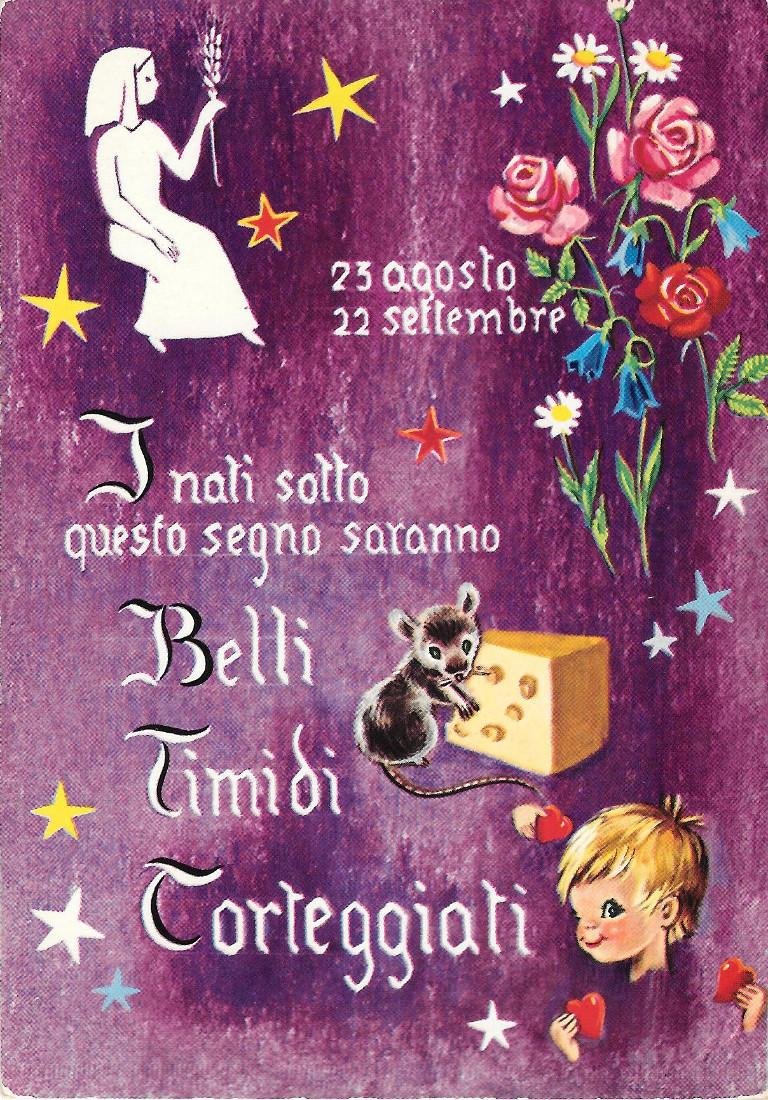 Vergine. Cartolina segno zodiacale. Edizioni Cecami. Non viaggiata