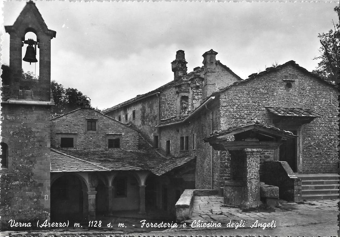 Verna (AR), Foresteria e Chiesina degli Angeli. Non viaggiata