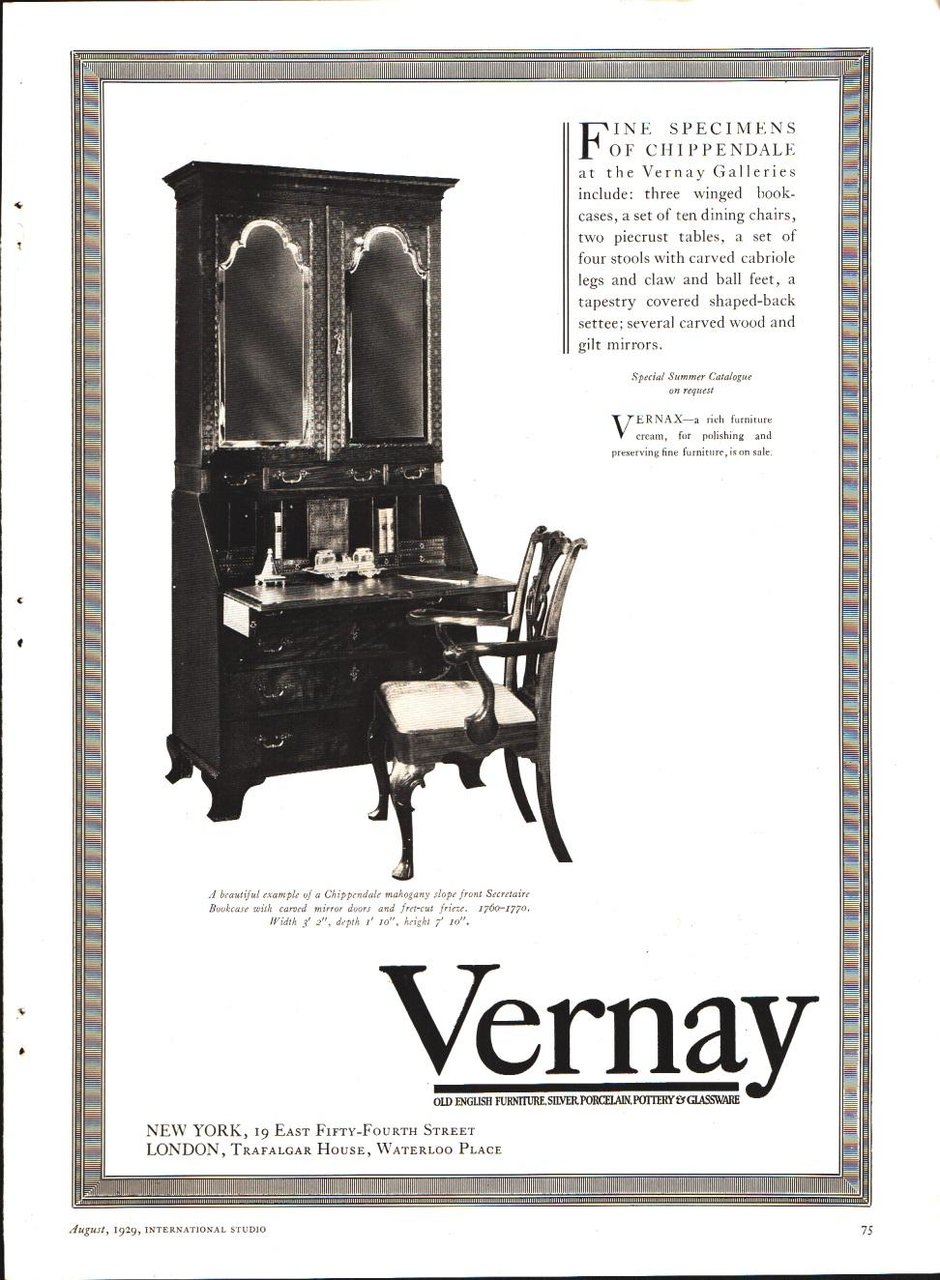 Vernay. New York, London. Pubblicità 1929