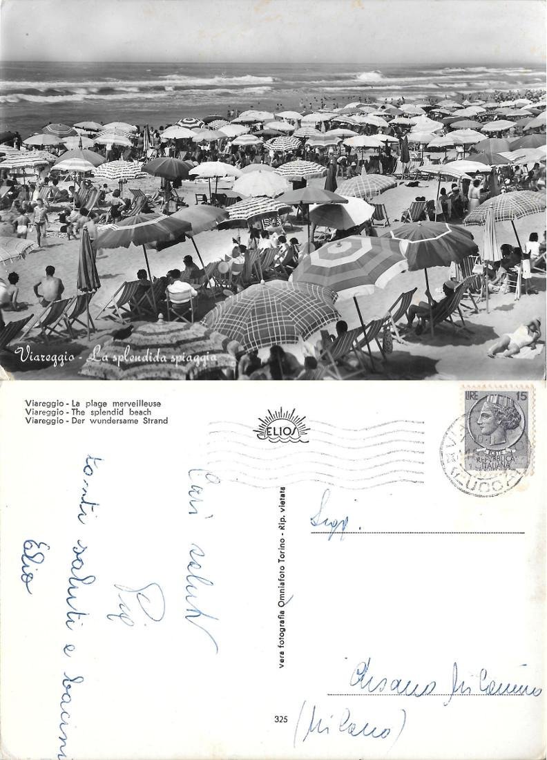 Viareggio. La splendida spiaggia. Viaggiata