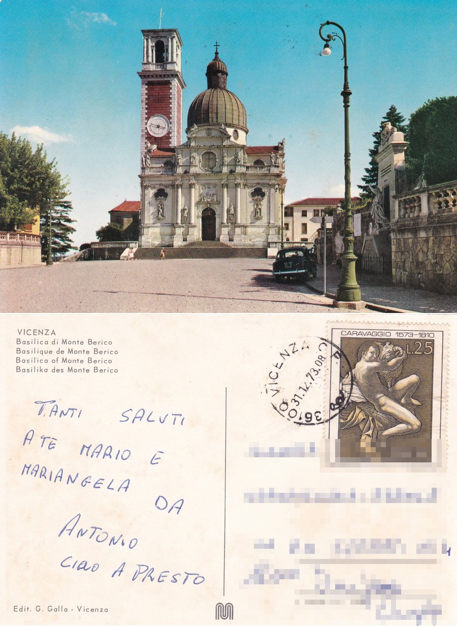 Vicenza. Basilica di Monte Berico. Viaggiata 1973